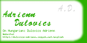 adrienn dulovics business card